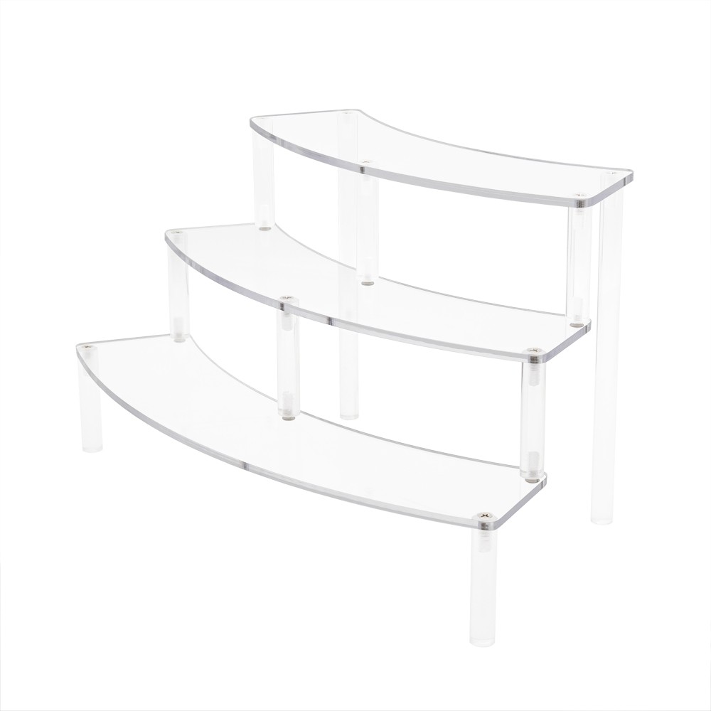 Display Shelf Riser Stand Rack Organizer Support Acrylic Showcase Toy Cupcake