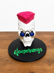 Custom Goosebumps Skully Figure, Hand Painted, Curly the Skeleton