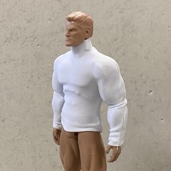 SU-CP-WT: White Long Sleeve compression shirt for 6″~7″ Muscular Body