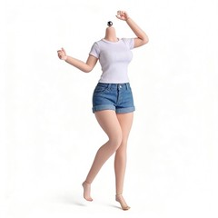 YM YM611 1/6 Female Makeup Soldier Articulated Body 12in Silicone Wrapped Figure