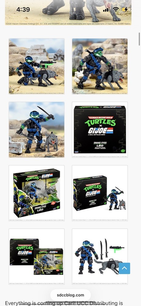 SDCC 2026 TMNT × G.I. Joe Snake Eyes × Leonardo Figure Set UCC PRESALE!