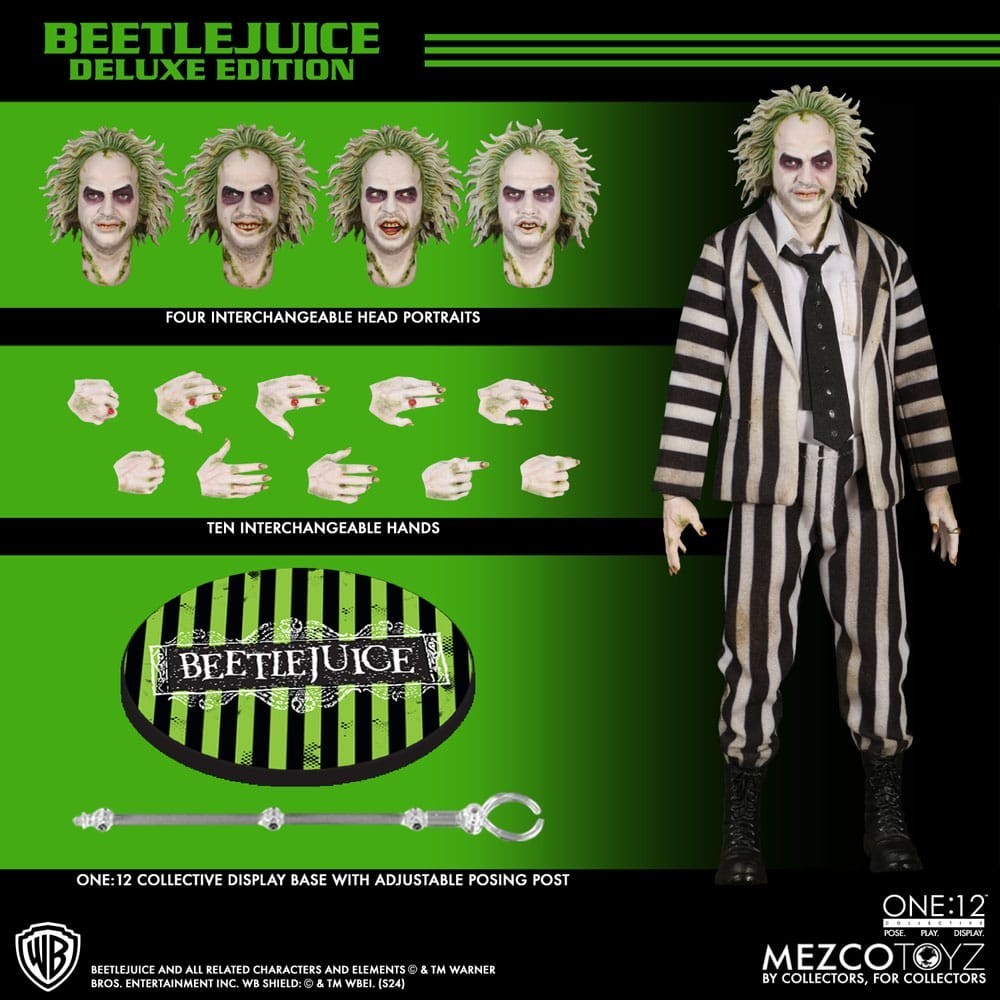 Beetlejuice Action Figure 1/12 Beetlejuice Deluxe Edition 7.09 In