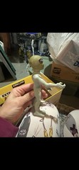 TNT Vintage Alien Articulated Figure Gray/Green Plastic With Stand 1999