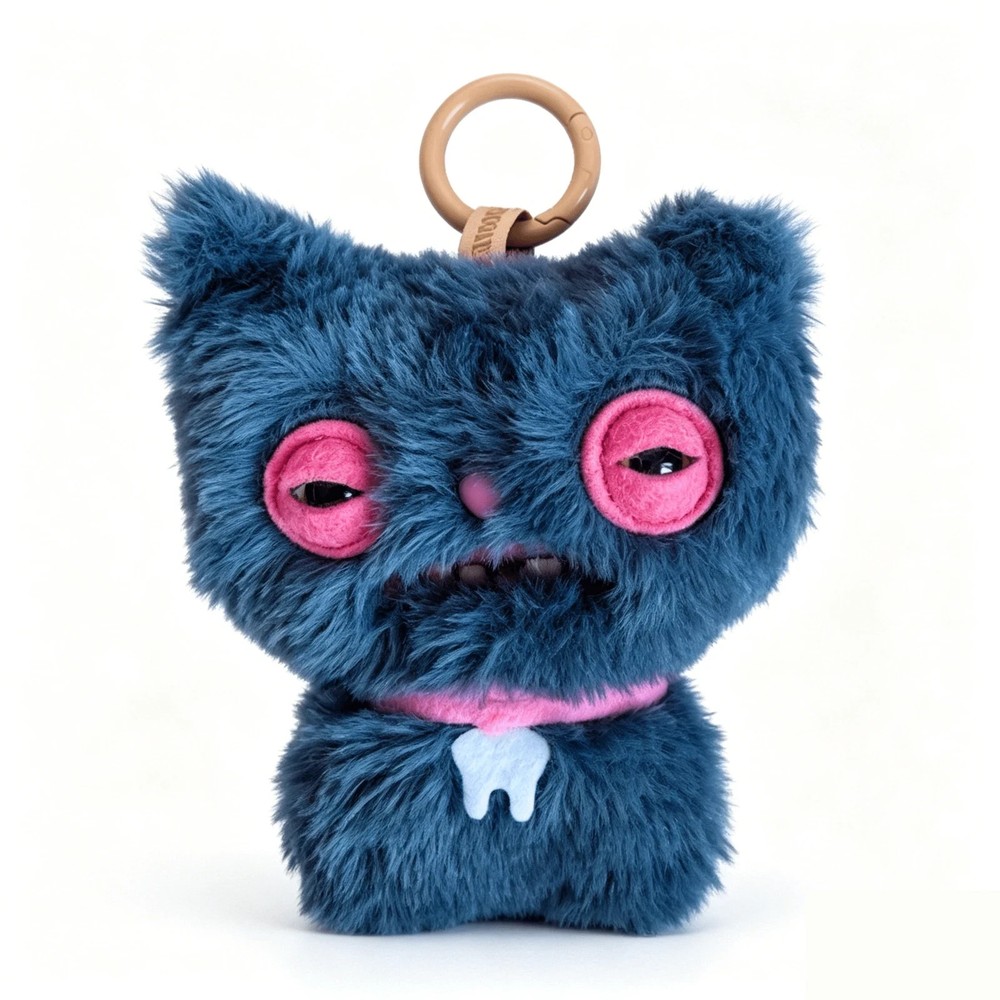 Fuggler Alley Cats 🐱 CHEEZEE (BLUE) 🐱 5″ Plush Bag Charm Keychain Dangler