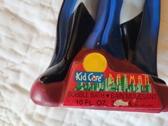 vintage Batman Kid Care 10oz Bubble Bath Bottle 1995 full