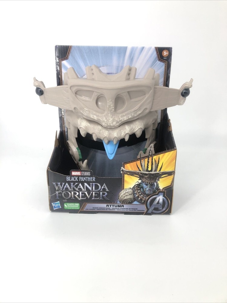 Marvel Studios Black Panther: Wakanda Forever Attuma Shark Armor Mask – New!
