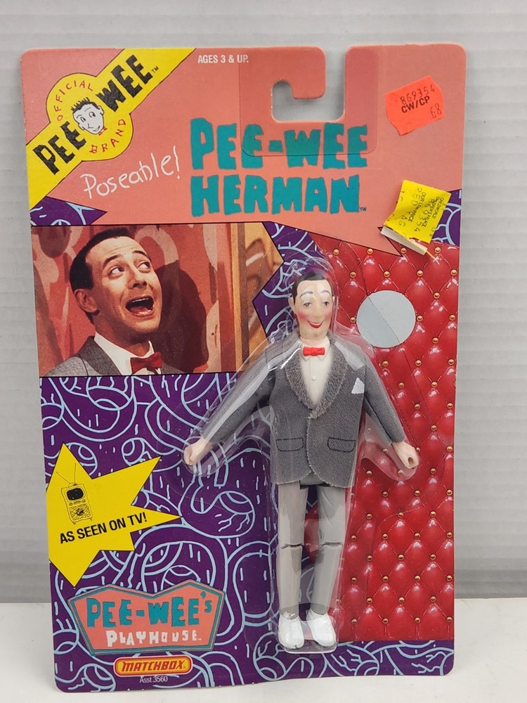 Pee-Wee Herman Matchbox Vintage 1988 Pee Wee’s Playhouse Figure Sealed