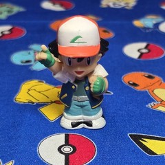 Pokemon Ash Ketchum Figure Finger Puppet 1998 Nintendo Bandai Vintage Japan USA