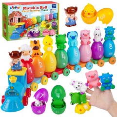 Learning Toys for 1 2 3 Years Old, Count Matching & Sorting Montessori Farm T…