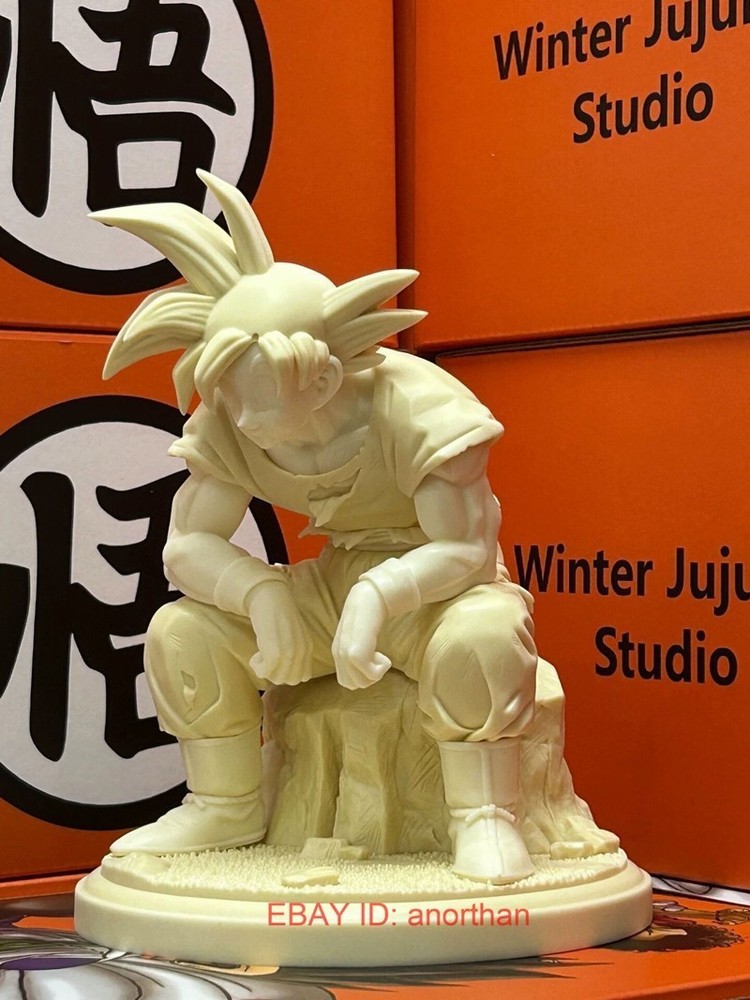 Custom Winter Jujube Studio Sitting Goku H19.5cm Unpainted Resin GK Figure Model