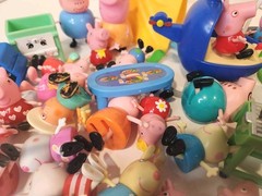 Lot Of 40 Peppa Pig Figures Accessories Helicopter TV Table Grill Tent Playgound