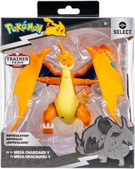 Pokémon Select Mega Charizard Y – 6-Inch Super-Articulated Figure with 15 Plus P