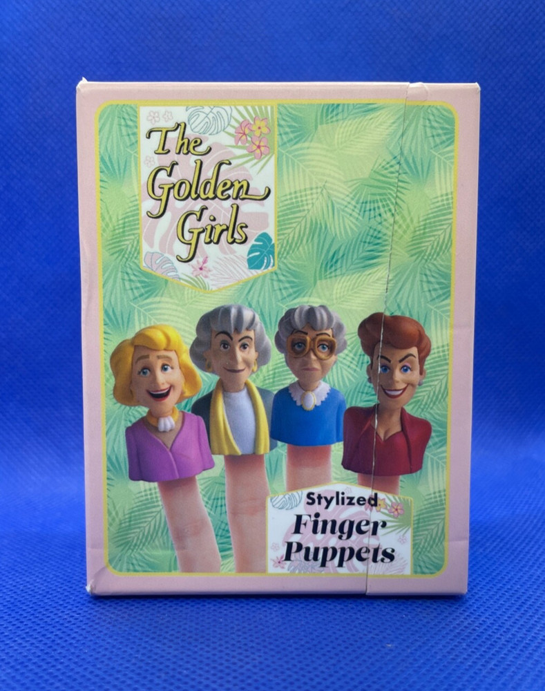 The Golden Girls Finger Puppets Vinyl Figures w/mini Book! New! (Has Box Damage)