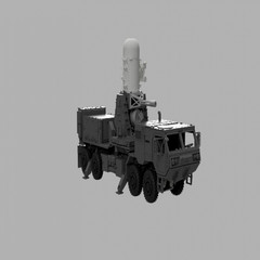Unassembled 1/72/87 US Army Air Defence Systems Mobile Dense Array HEMTT A4Model