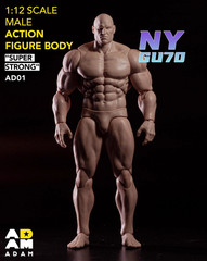 MUFF TOYS ADAM 1/12 Super Flexible Male Action Figure Head 6”Jointed Body Dolls