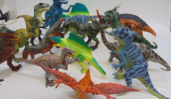 Dinosaur Action Figures Lot Of 15 T-Rex Velociraptor Toys Collectible Poseable
