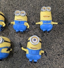 Thinkway Toys Despicable Me Minions Talking Figure DAVE BOB TIM STUART Lot Of 5