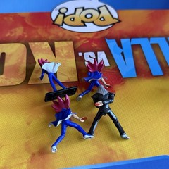 Vintage Yu-Gi-Oh Mini Figures Lot Of 8 Mattel 1996 Yugi Exodia Dark Magician