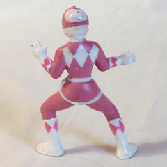 Vintage MM Power Rangers 5 piece set of 3″ Red Black Yellow Blue Pink 1994