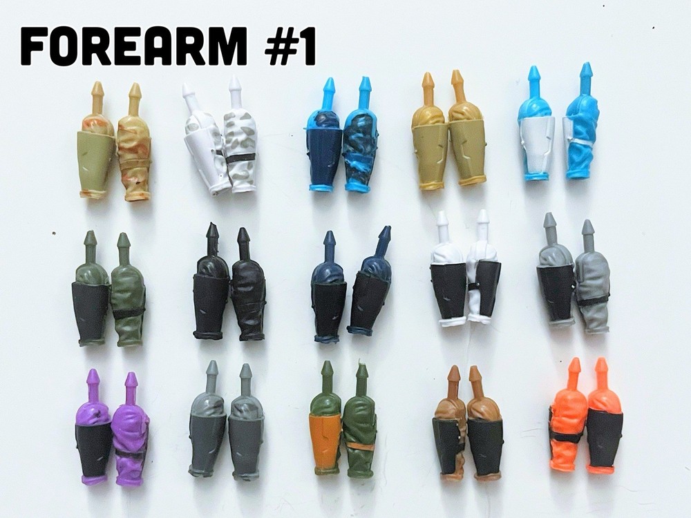FOREARMS LOT #1: 15 Pairs of Marauders Task Force 1:18 Armored Forearms