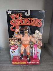 WWE LJN MATTEL SUPERSTARS ULTIMATE WARRIOR 8″ ACTION FIGURE BLACK CARD SHIPS NOW