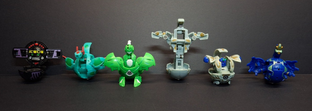 Bakugan Lot of 6 — Ventus Aquos Haos Darkus — 300G–620G Battle Brawlers
