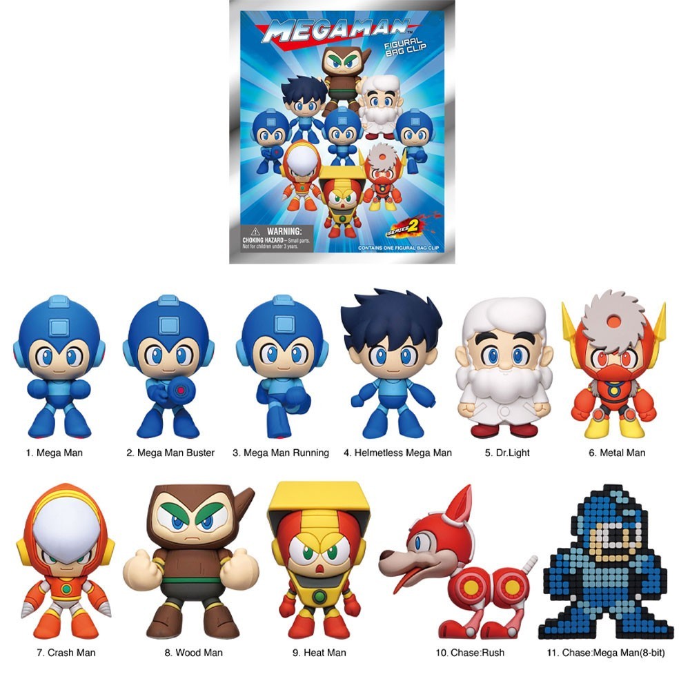 Megaman Figural Keyring Blind Bag Mystery Pack Capcom Anime Video Game 1 Random