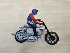 Ideal Team America Super Stunt Motorcycle Bike w/ Rider & Gyro Launcher 1980 Vtg