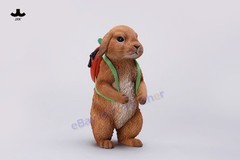 JXK 1/4 Lop Rabbit Animal Pet Simulation Statue Painted 4 Color 10.5*16.5*12.5cm