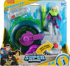 New IMAGINEXT DC Super Friends Lex Luthor Spinning Saw Vehicle & Action Figure