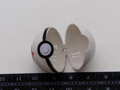 Pokemon Pokeball Pop Action Red Black White Timer Ball Plastic Toy