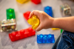 Jelly Blox Stash ‘N Stack 2-In-1 Storage Case with 30 Blocks | Toddler & Prescho