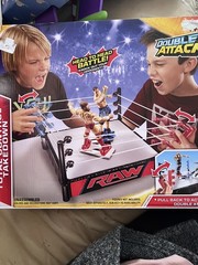 WWE Monday Night RAW Total Control Takedown Double Attack Playset – NEW