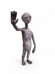 Grey Alien Figurine 18cm Puck UFO Sci-Fi Collectible Close Encounters Inspired