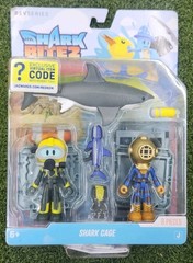 Roblox DevSeries Shark Bite 2 Shark Cage Figure Set W/Exclusive Virtual Code NIB