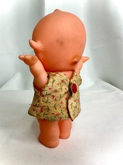 VINTAGE KEWPIE WITH DRESS COIN BANK DOLL SOFT VINYL TOY JAPAN SOFUBI