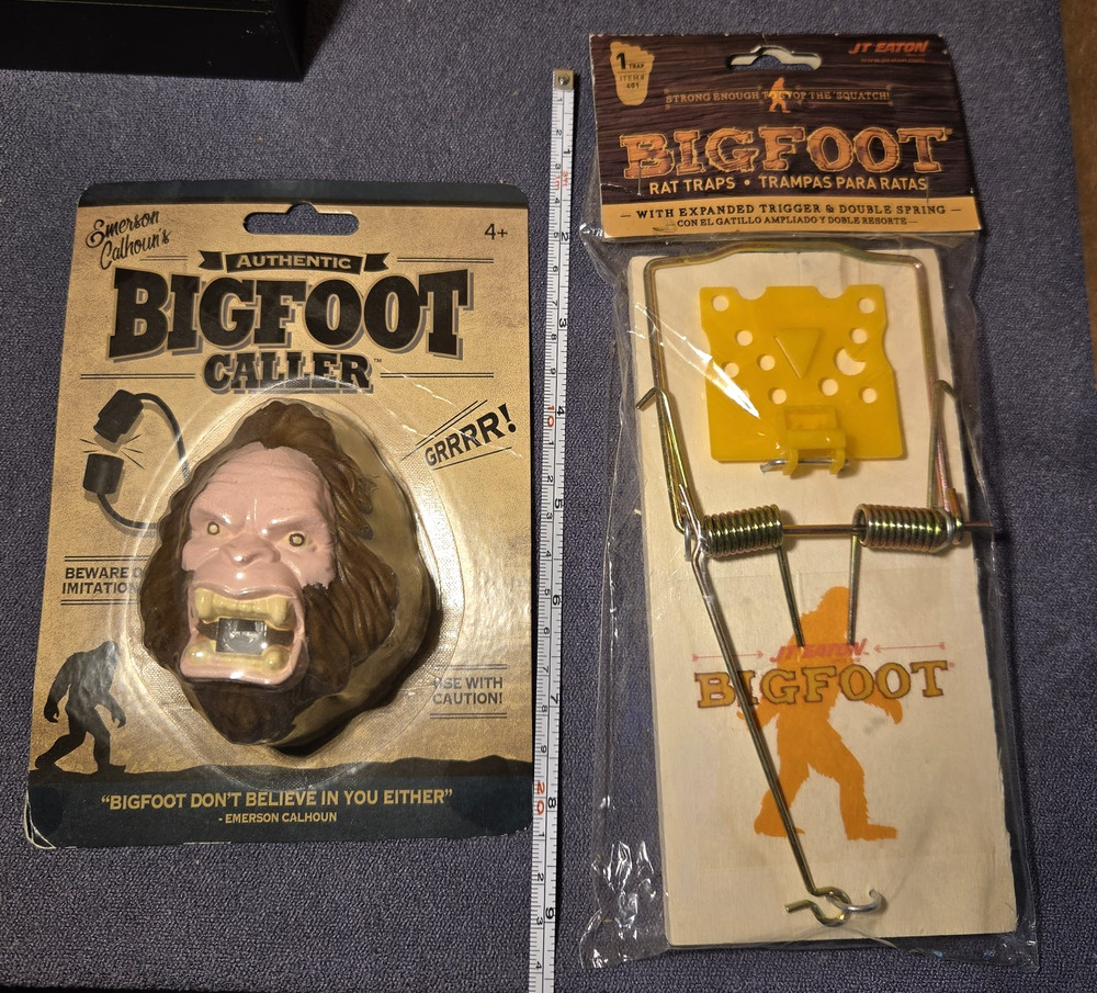 Authentic Big Foot Caller Alley Oop! & Bigfoot Trap Sasquatch Novelty Gifts