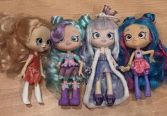 Shopkins Shoppies Dolls 5″ Lot of 4 Gently Used As Shown In Photos Plus