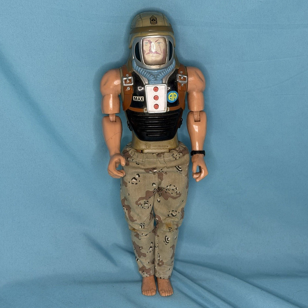 Hasbro Max Action Figure w/ Mask Helmet & Camouflage Pants Plastic Fabric