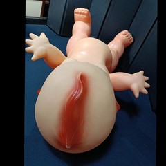 Vintage Kewpie Doll Sofubi 60cm Green Wings Showa Retro Japan Large Figure