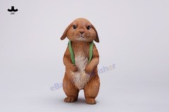 JXK 1/4 Lop Rabbit Animal Pet Simulation Statue Painted 4 Color 10.5*16.5*12.5cm