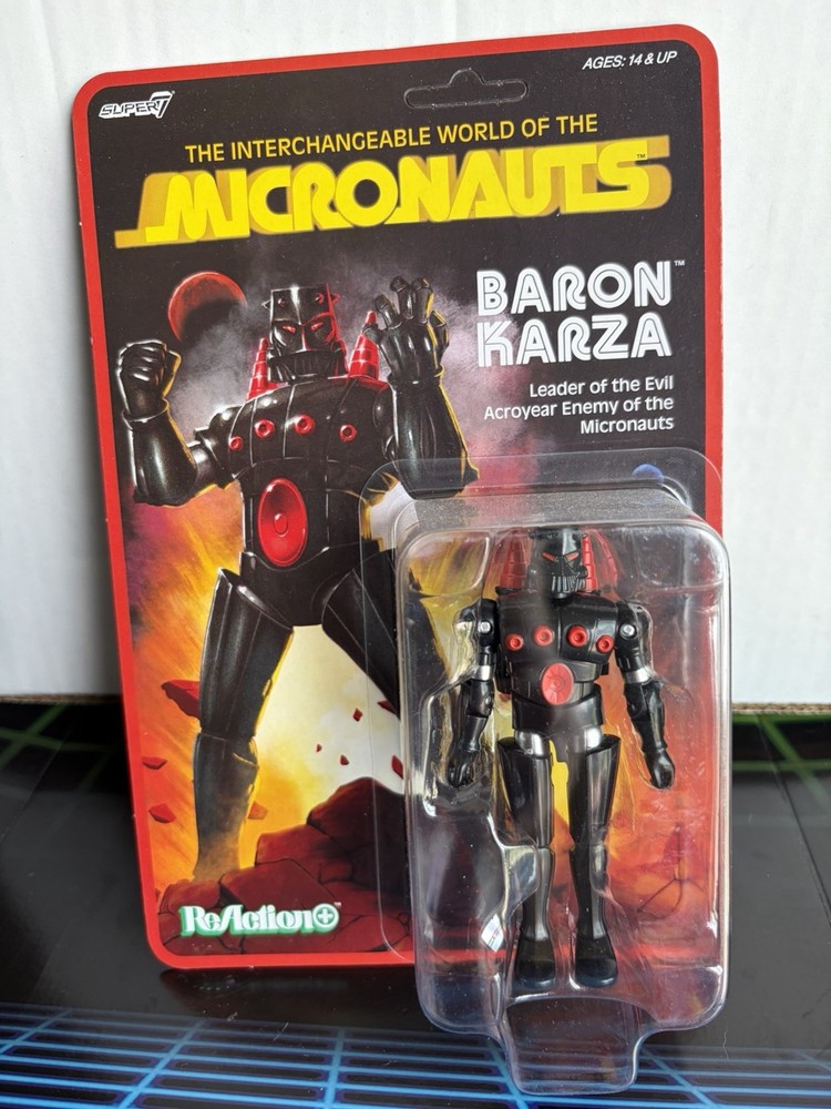 MICRONAUTS x Super7 BARON KARZA ReAction+ Wave 1 Action Figure UNPUNCHED – NEW