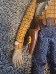 Thinkway Toy Story Lots O Laughs Woody Pull String Stomach Giggle w/Hat