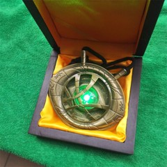 Movie Doctor Strange Eye of Agamotto 1:1 Metal Shine Pendant Action Figure Gift