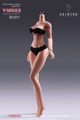 USA 1/6 Yi Ji Silicone Woman Action Figure Body YM503 Pale Suntan Tan Skin Toys