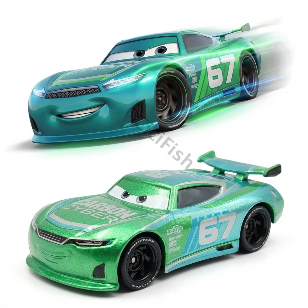 Disney Piaxr Cars Toys Diecast Next Gen No.67 Jim Reverick Car 1:55 Kid Gift🏎️✨