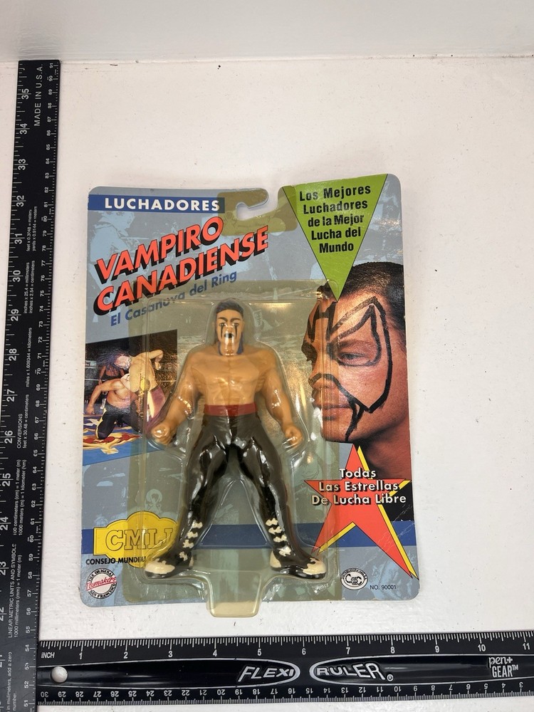 New 1992 CMLL OSFTM Vampiro Canadiense Wrestling Figure Mexico Luchadores