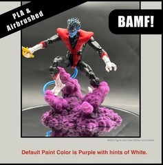 Nightcrawler BAMF Teleport Effect Cloud Base 1/12 Diorama Prop Hand Painted