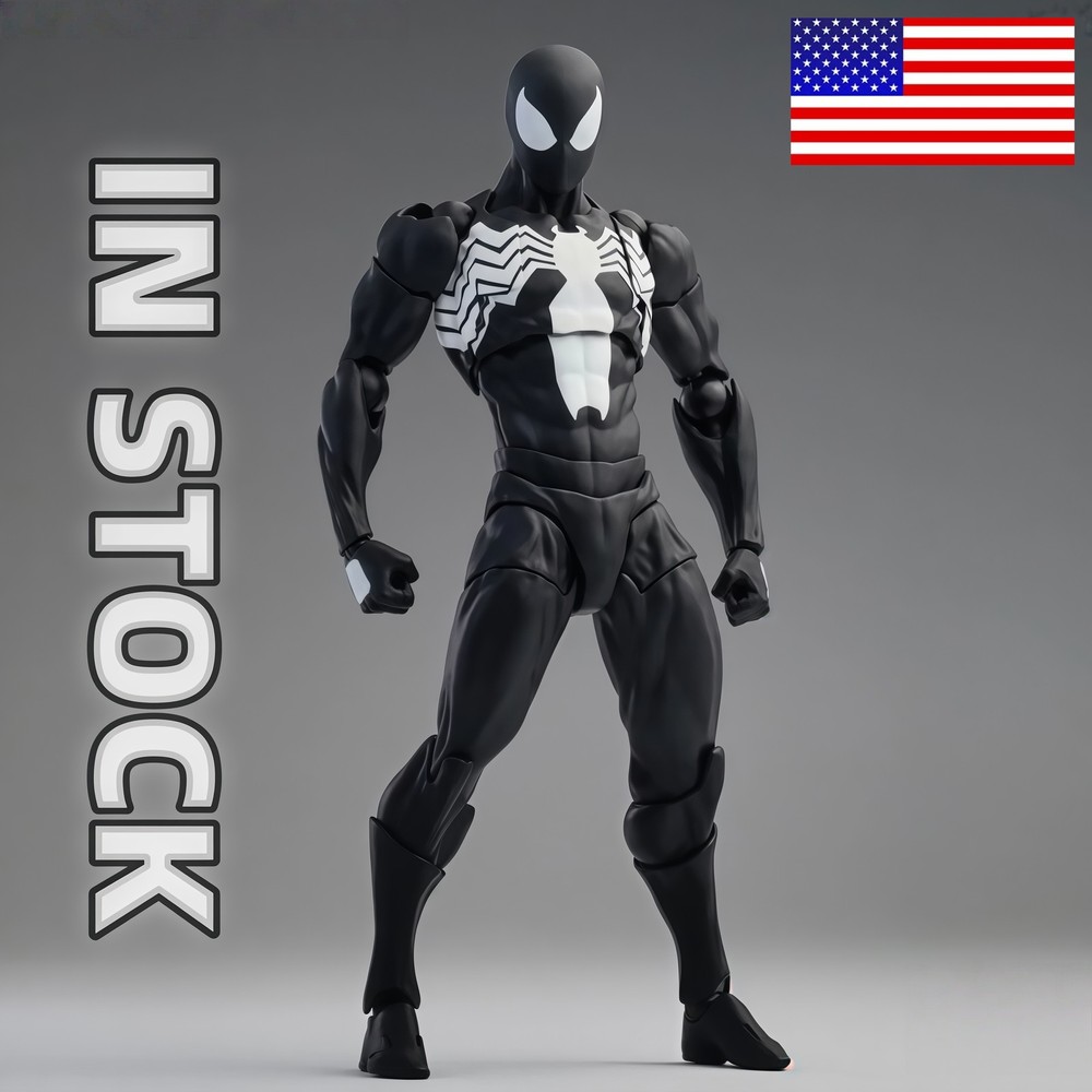 US Stock CT Toys Messtoys Symbiote Spider-Man Black Spider Action Figure Boxed