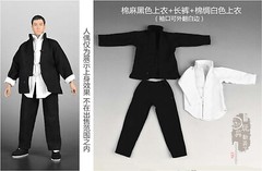 1/6 Chinese Kung Fu Robe Shirt Pants Training Clothing Fit 12” Action Figure